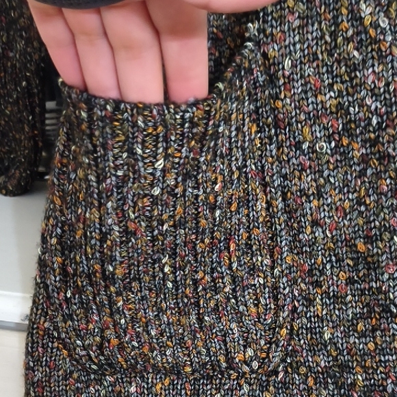 Brown Knit Cardigan Size 2X Career Chunky Knit Long Cozy - Picture 5 of 12